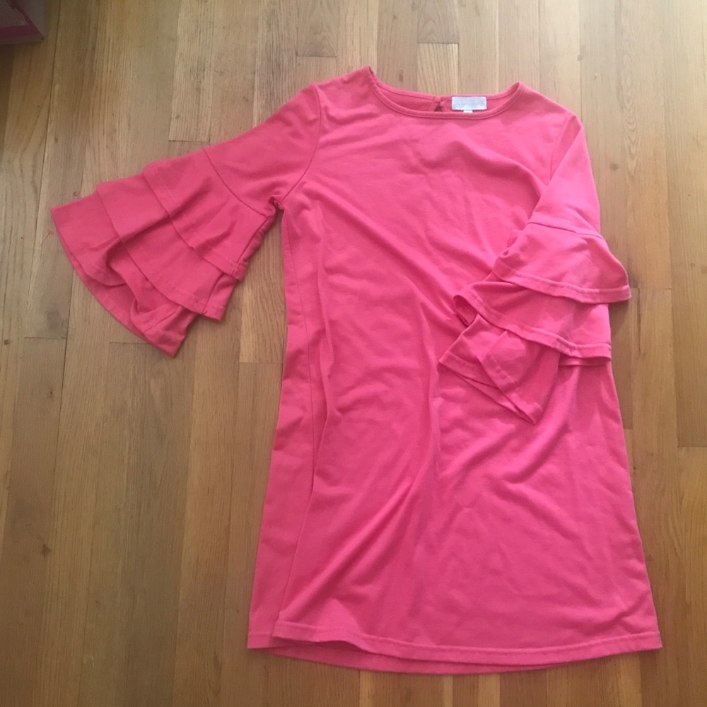 SIMPLY SOUTHERN Winston 3 Ruffle Pink Dress S